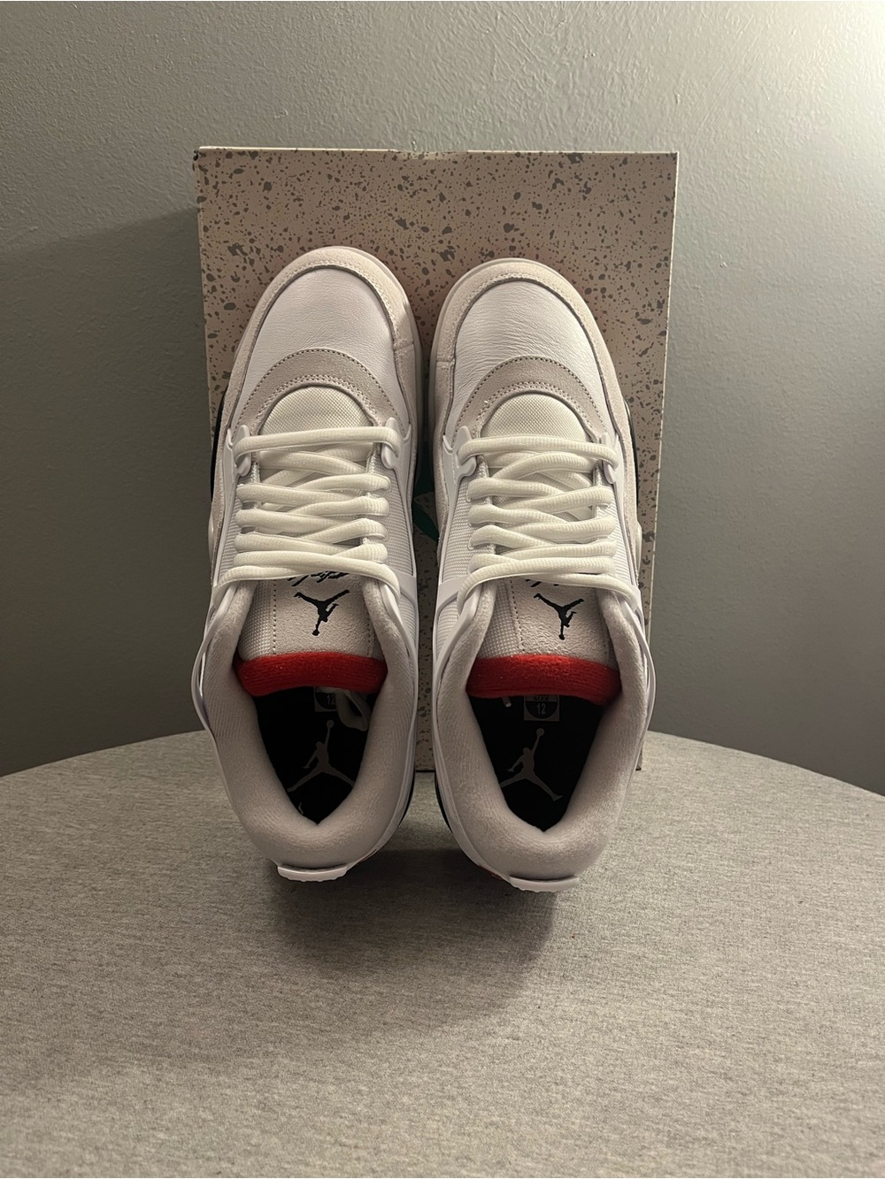 Nike Air Jordan 4 RM White Varsity Fire Red Black Mens Shoe Size 11.5 FQ7939-102 - Picture 9 of 12